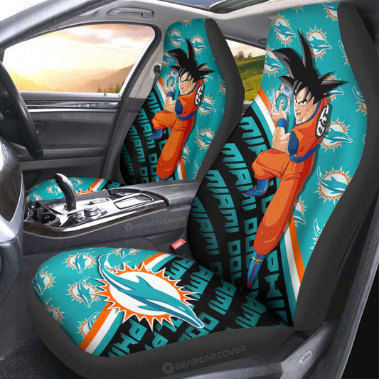 Miami Dolphins Car Seat Covers Goku Car Accessories For Fans - Gearcarcover - 2