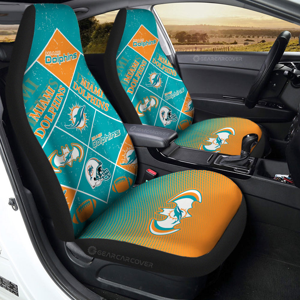 Miami Dolphins Car Seat Covers Sporty Team Collection - Gearcarcover - 2