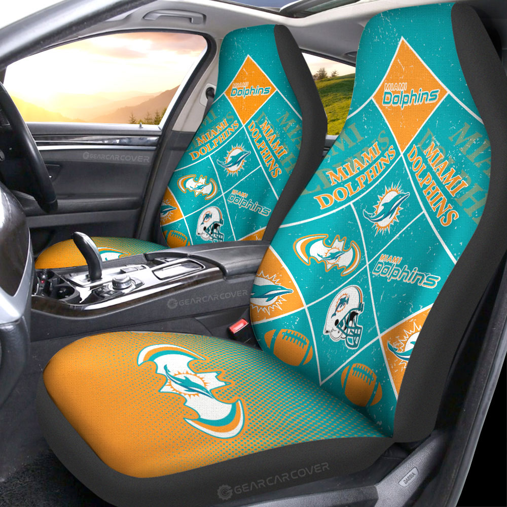 Miami Dolphins Car Seat Covers Sporty Team Collection - Gearcarcover - 1