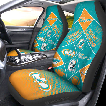 Miami Dolphins Car Seat Covers Sporty Team Collection - Gearcarcover - 1
