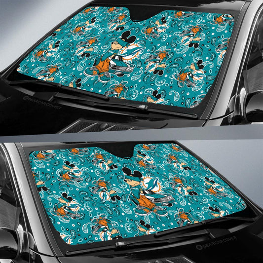 Miami Dolphins Car Sunshade Cartoon Theme Collection - Gearcarcover - 2