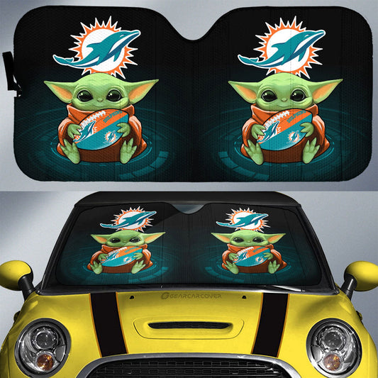 Miami Dolphins Car Sunshade Custom Car Accessories For Fan - Gearcarcover - 1
