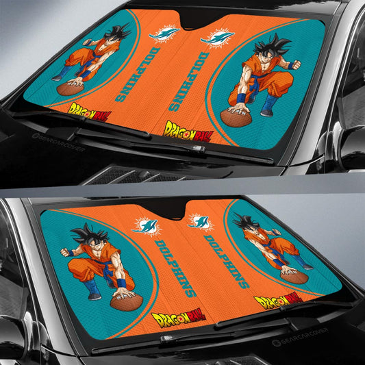 Miami Dolphins Car Sunshade Custom Car Accessories For Fans - Gearcarcover - 2