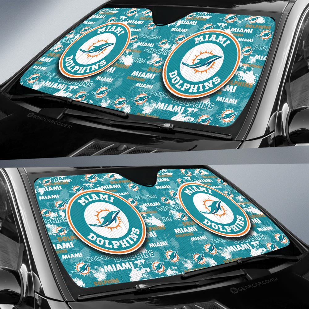 Miami Dolphins Car Sunshade Custom Car Accessories - Gearcarcover - 2