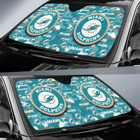 Miami Dolphins Car Sunshade Custom Car Accessories - Gearcarcover - 2