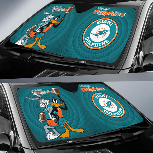 Miami Dolphins Car Sunshade Custom Car Accessories - Gearcarcover - 2