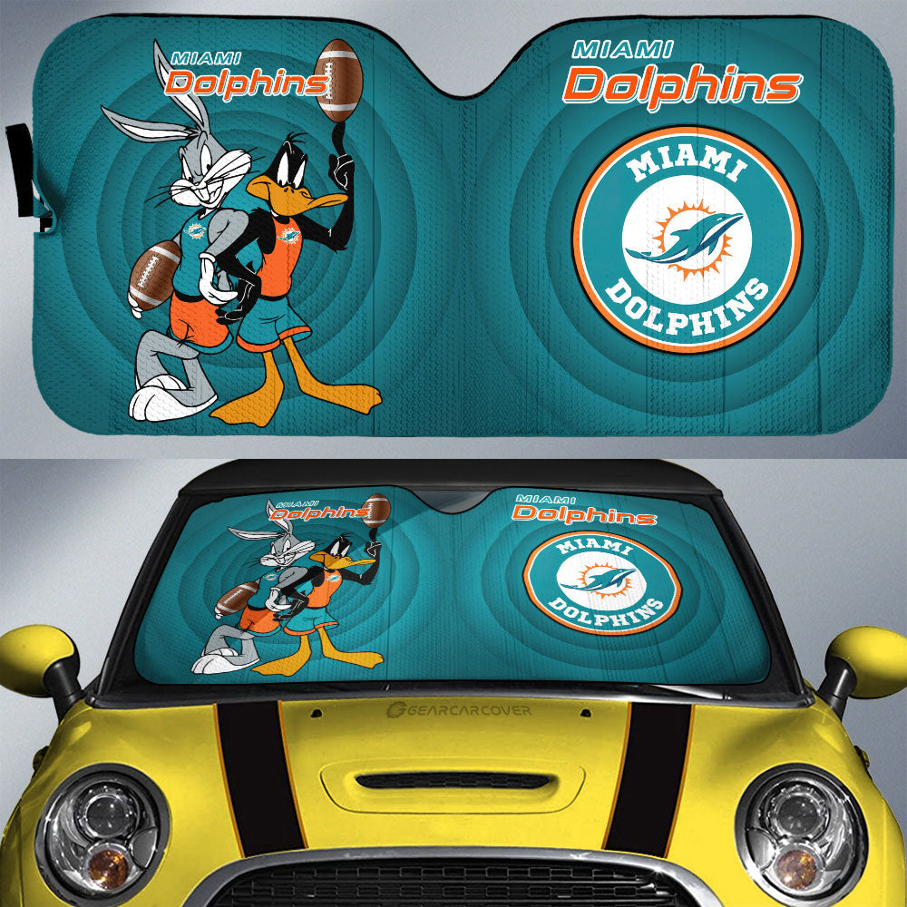 Miami Dolphins Car Sunshade Custom Car Accessories - Gearcarcover - 1