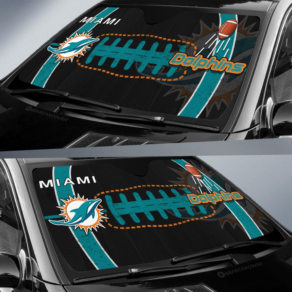 Miami Dolphins Car Sunshade Custom Car Accessories - Gearcarcover - 2