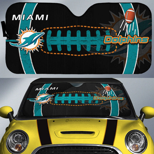 Miami Dolphins Car Sunshade Custom Car Accessories - Gearcarcover - 1