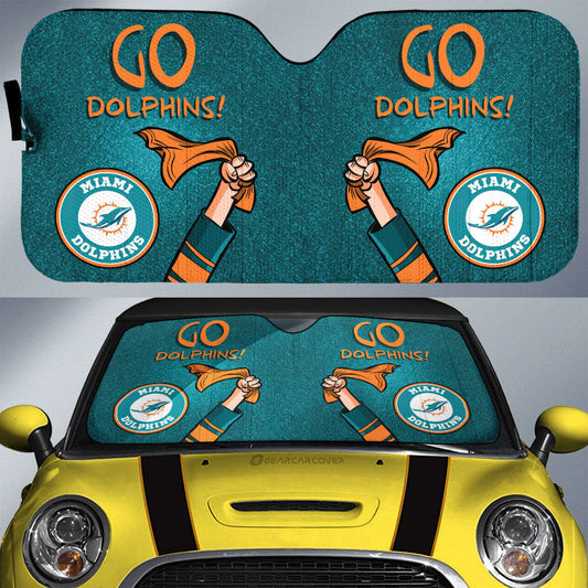 Miami Dolphins Car Sunshade Custom Car Accessories - Gearcarcover - 1
