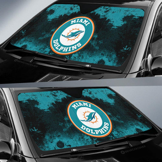 Miami Dolphins Car Sunshade Custom Car Accessories - Gearcarcover - 2