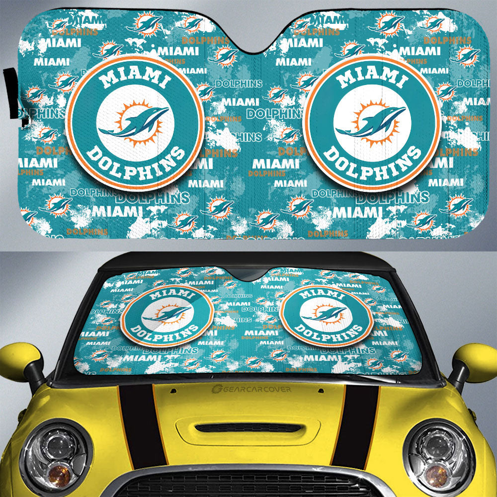 Miami Dolphins Car Sunshade Custom Car Accessories - Gearcarcover - 1