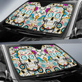Miami Dolphins Car Sunshade Custom Sugar Skull Car Accessories - Gearcarcover - 2