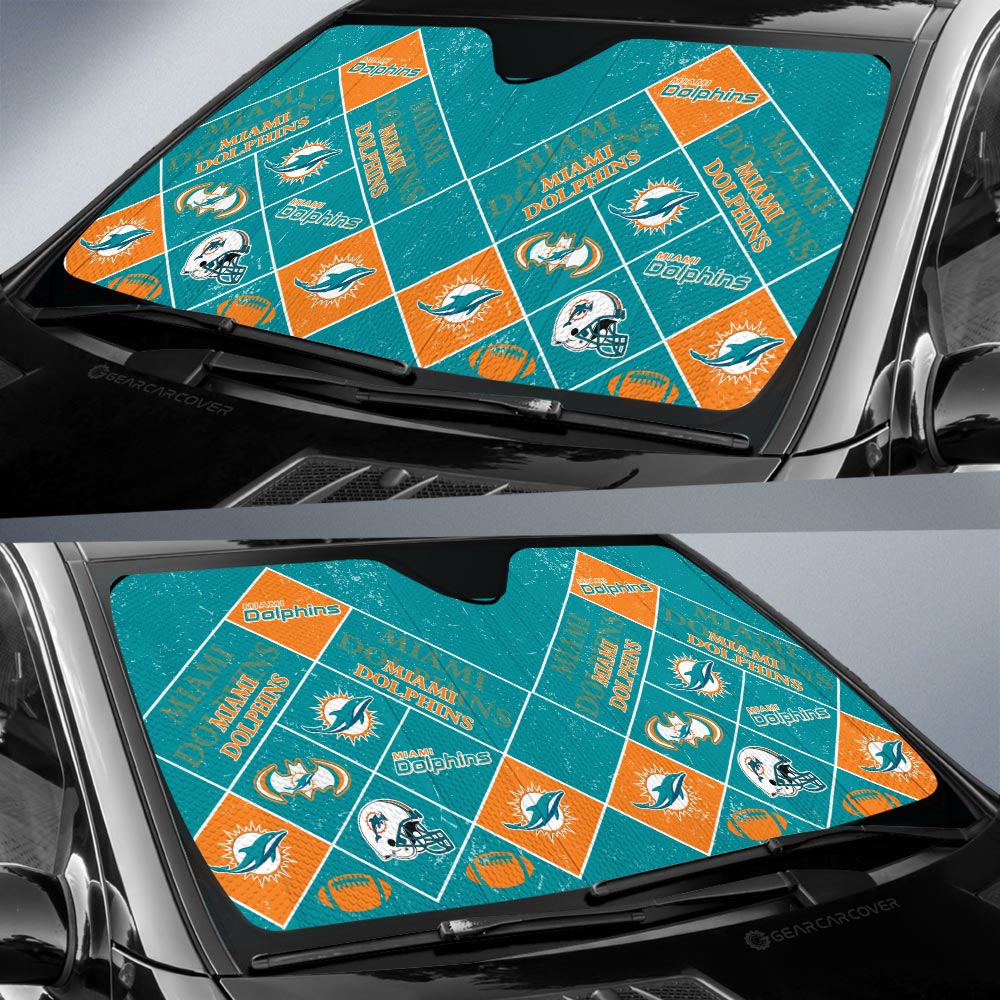 Miami Dolphins Car Sunshade Sporty Team Collection - Gearcarcover - 2