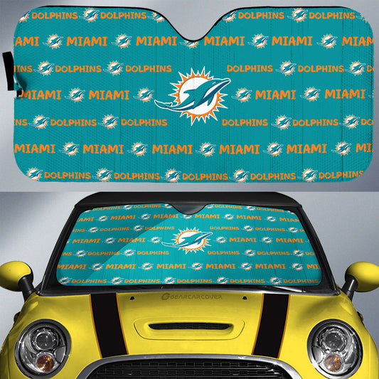 Miami Dolphins Car Sunshade Sporty Team Collection - Gearcarcover - 1