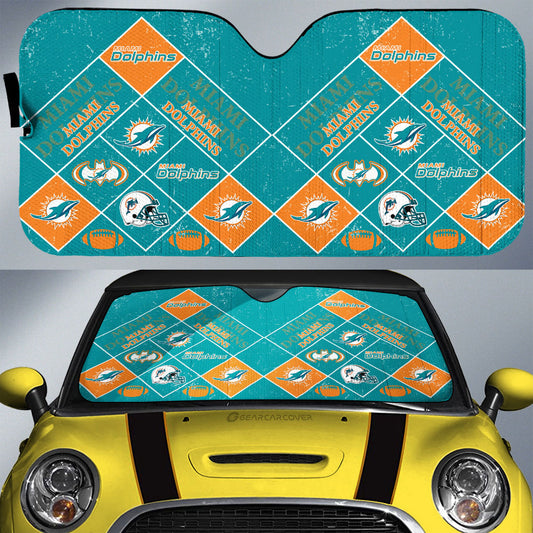 Miami Dolphins Car Sunshade Sporty Team Collection - Gearcarcover - 1