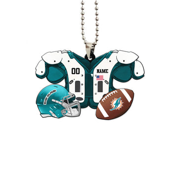 Miami Dolphins Ornament Personalized Uniforms Collection - Gearcarcover - 1