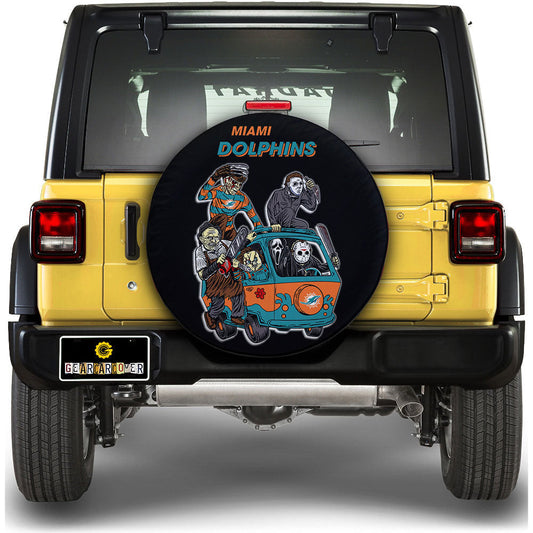 Miami Dolphins Spare Tire Covers Horror Characters Car Accessories - Gearcarcover - 1