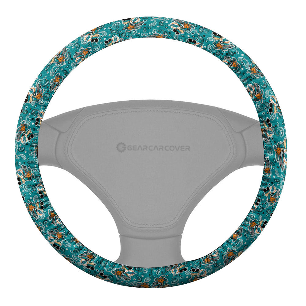 Miami Dolphins Steering Wheel Cover Cartoon Theme Collection - Gearcarcover - 2