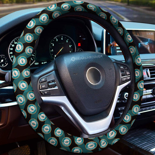 Miami Dolphins Steering Wheel Cover Custom Car Accessories - Gearcarcover - 1