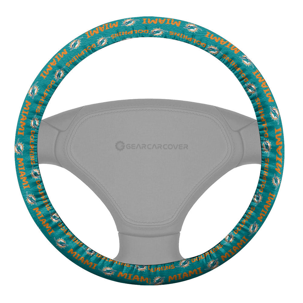 Miami Dolphins Steering Wheel Cover Sporty Team Collection - Gearcarcover - 2