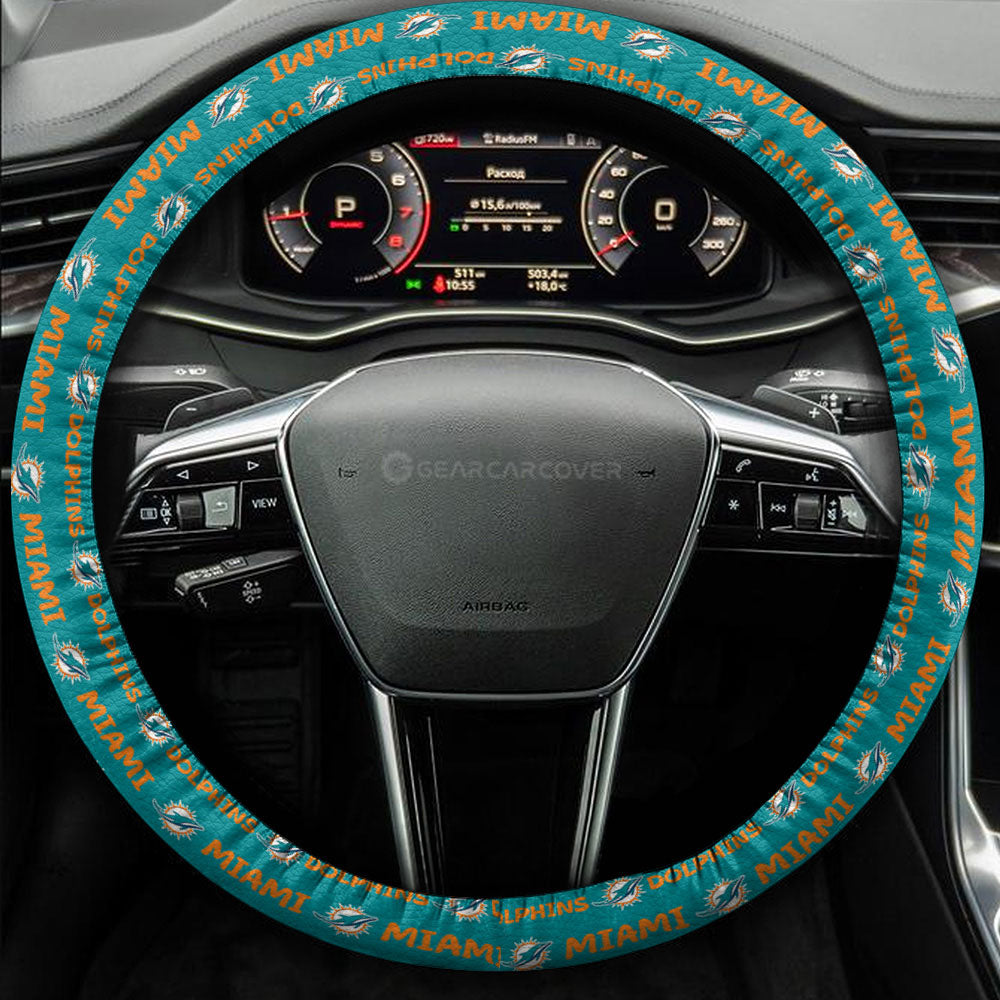 Miami Dolphins Steering Wheel Cover Sporty Team Collection - Gearcarcover - 3