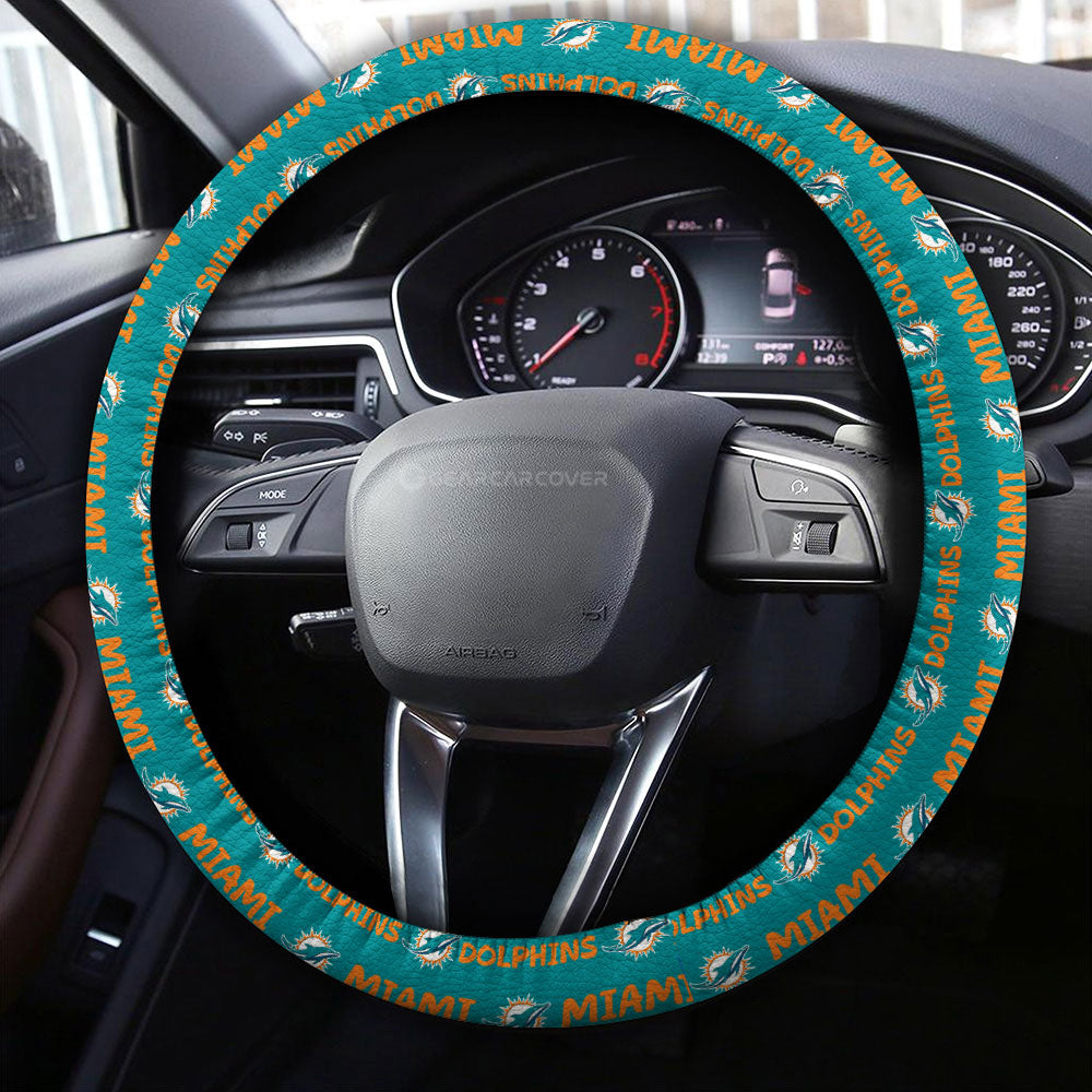 Miami Dolphins Steering Wheel Cover Sporty Team Collection - Gearcarcover - 4