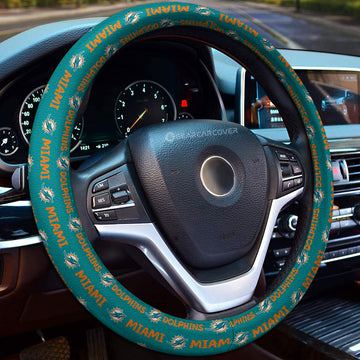 Miami Dolphins Steering Wheel Cover Sporty Team Collection - Gearcarcover - 1
