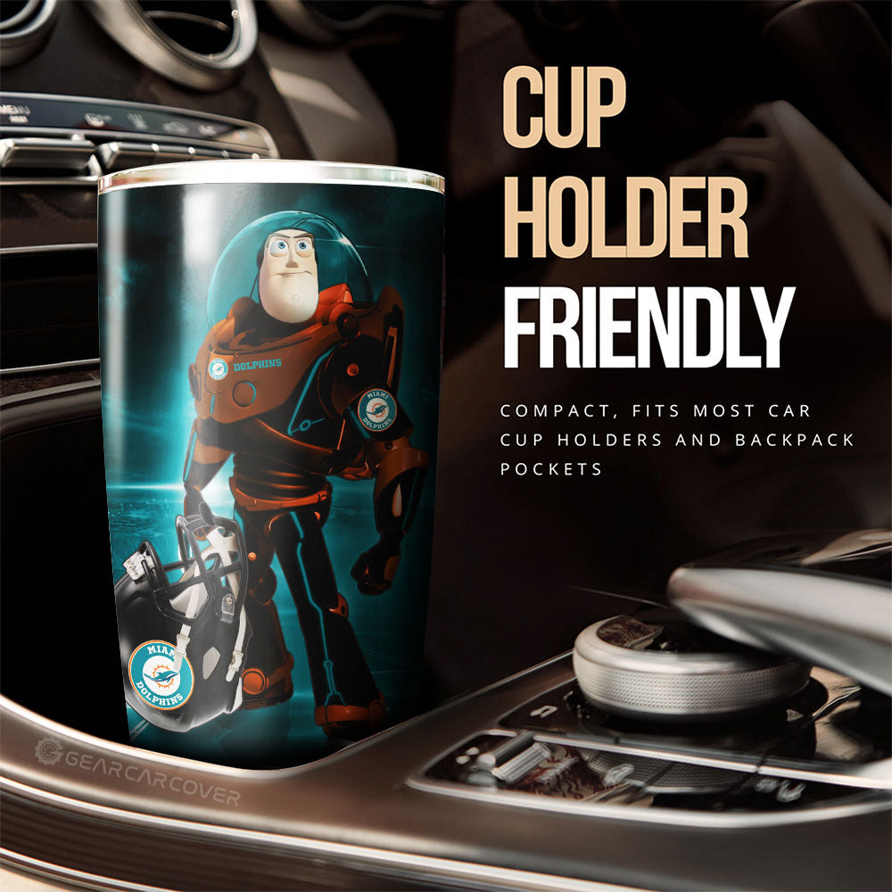 Miami Dolphins Tumbler Cup Custom Car Accessories For Fan - Gearcarcover - 3