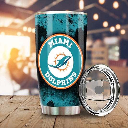 Miami Dolphins Tumbler Cup Custom Car Accessories - Gearcarcover - 2