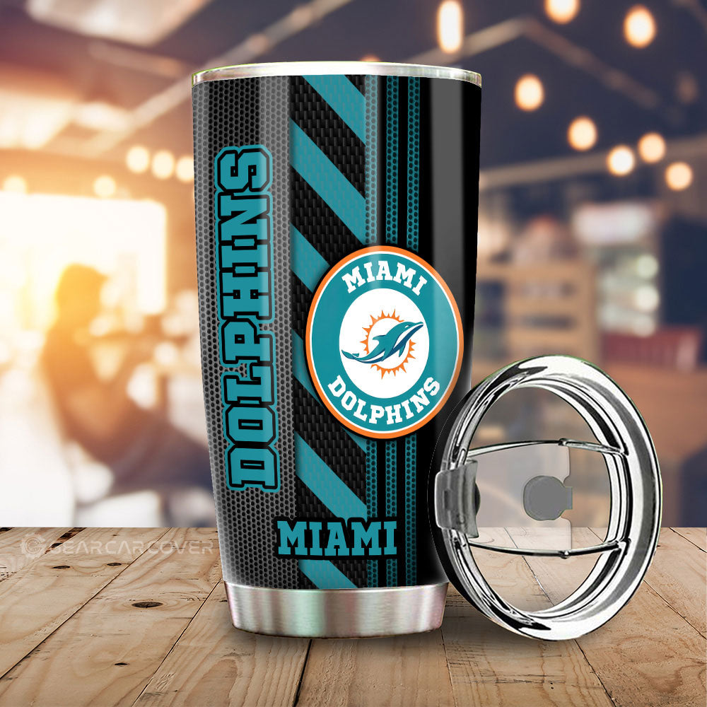 Miami Dolphins Tumbler Cup Custom Car Accessories - Gearcarcover - 2