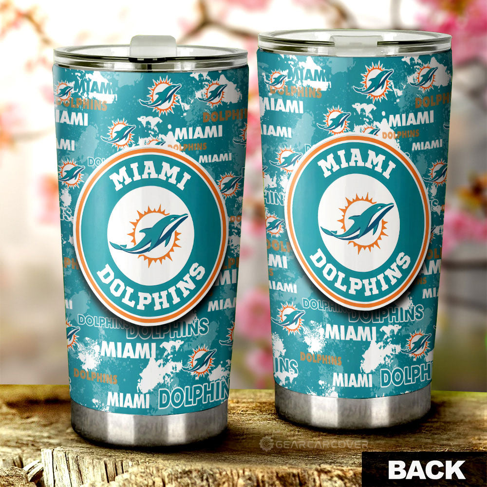 Miami Dolphins Tumbler Cup Custom Car Accessories - Gearcarcover - 2