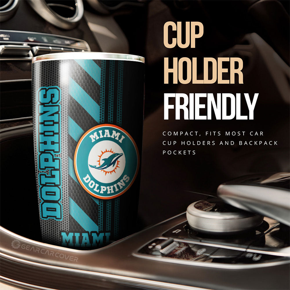 Miami Dolphins Tumbler Cup Custom Car Accessories - Gearcarcover - 3