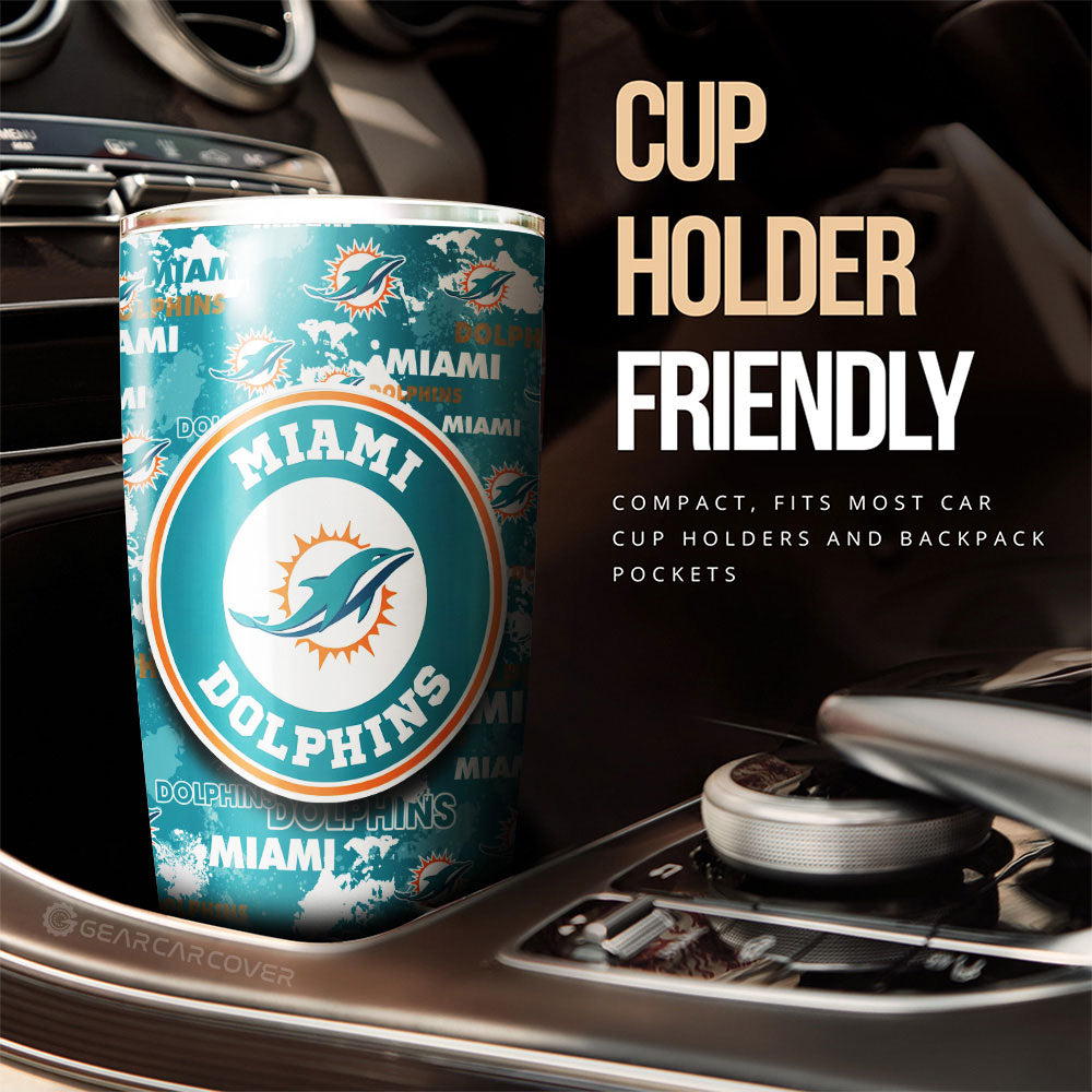 Miami Dolphins Tumbler Cup Custom Car Accessories - Gearcarcover - 3
