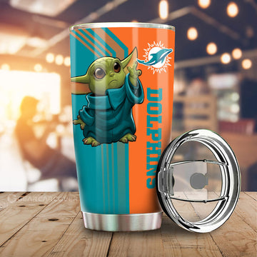 Miami Dolphins Tumbler Cup Custom Car Accessories - Gearcarcover - 1