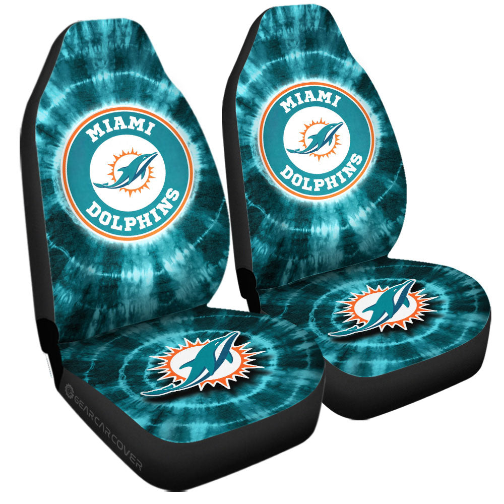 Miami Dolphinsv Car Seat Covers Custom Tie Dye Car Accessories - Gearcarcover - 3