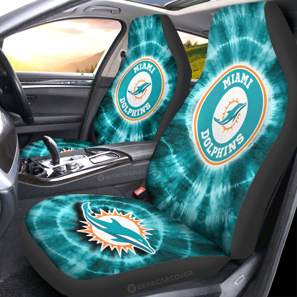 Miami Dolphinsv Car Seat Covers Custom Tie Dye Car Accessories - Gearcarcover - 1