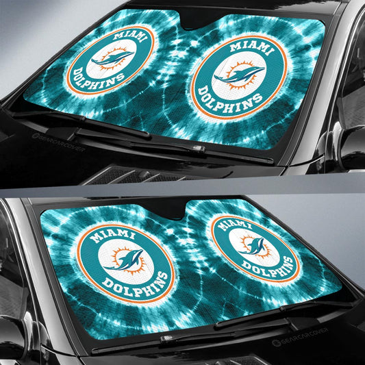 Miami Dolphinsv Car Sunshade Custom Tie Dye Car Accessories - Gearcarcover - 2