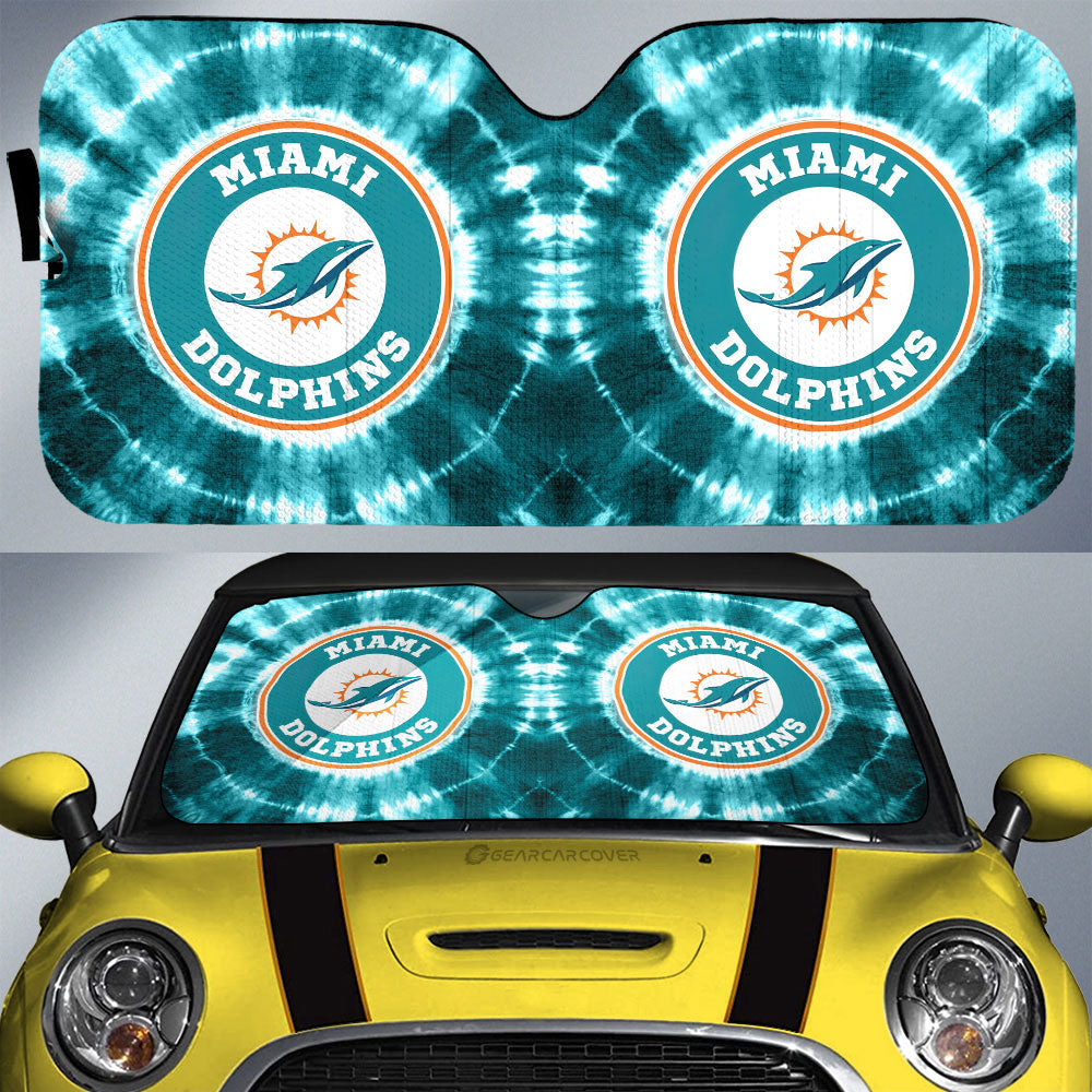 Miami Dolphinsv Car Sunshade Custom Tie Dye Car Accessories - Gearcarcover - 1