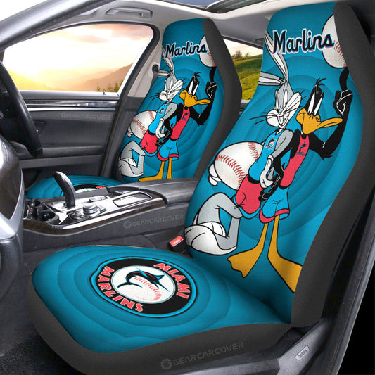 Miami Marlins Car Seat Covers Custom Car Accessories - Gearcarcover - 1