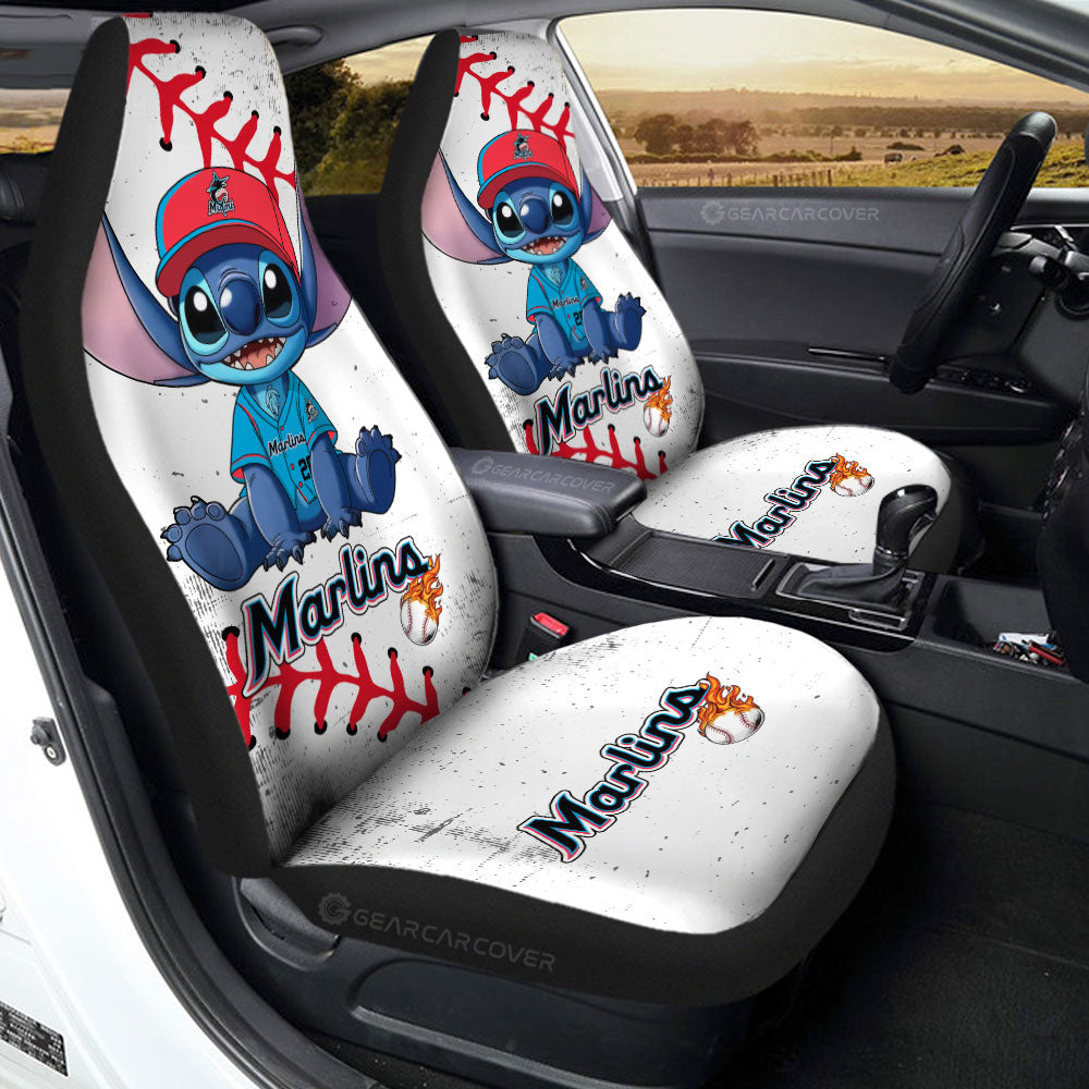 Miami Marlins Car Seat Covers Stitch Theme Collection - Gearcarcover - 2