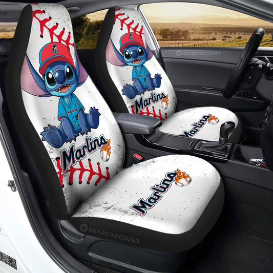 Miami Marlins Car Seat Covers Stitch Theme Collection - Gearcarcover - 2
