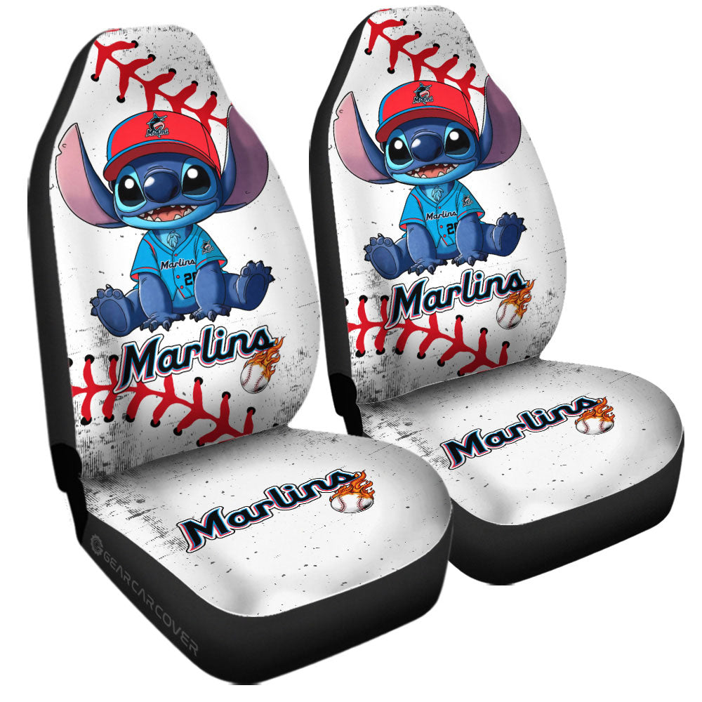 Miami Marlins Car Seat Covers Stitch Theme Collection - Gearcarcover - 3