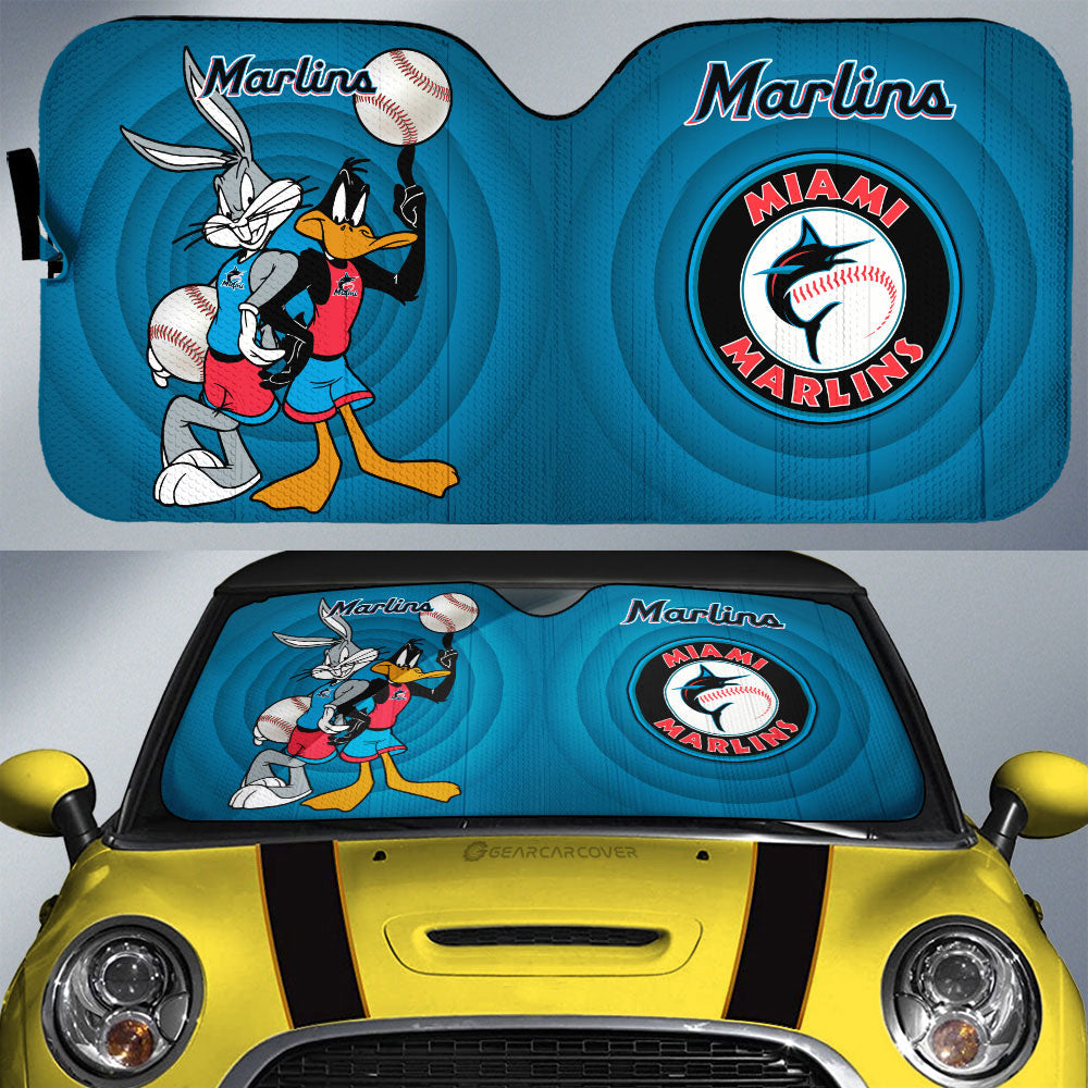 Miami Marlins Car Sunshade Custom Car Accessories - Gearcarcover - 1