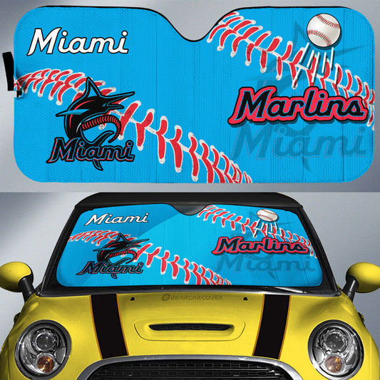 Miami Marlins Car Sunshade Custom Car Accessories - Gearcarcover - 1