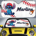 Miami Marlins Car Sunshade Stitch Theme Collection - Gearcarcover - 1