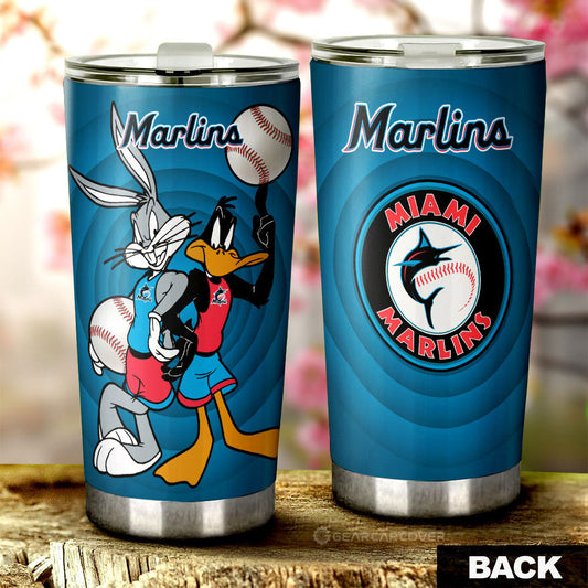 Miami Marlins Tumbler Cup Custom Car Accessories - Gearcarcover - 1
