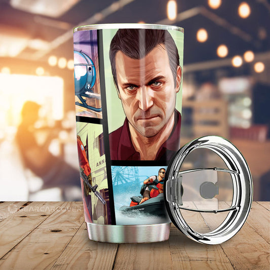 Michael De Santa Tumbler Cup Custom Car Accessories - Gearcarcover - 2
