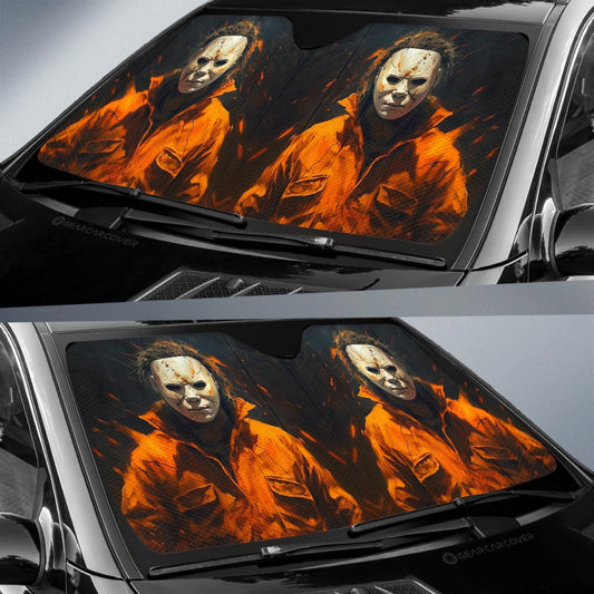 Michael Myers Car Sunshade Custom Horror Car Accessories - Gearcarcover - 2