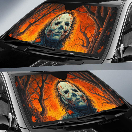 Michael Myers Car Sunshade Custom Horror Car Accessories - Gearcarcover - 2